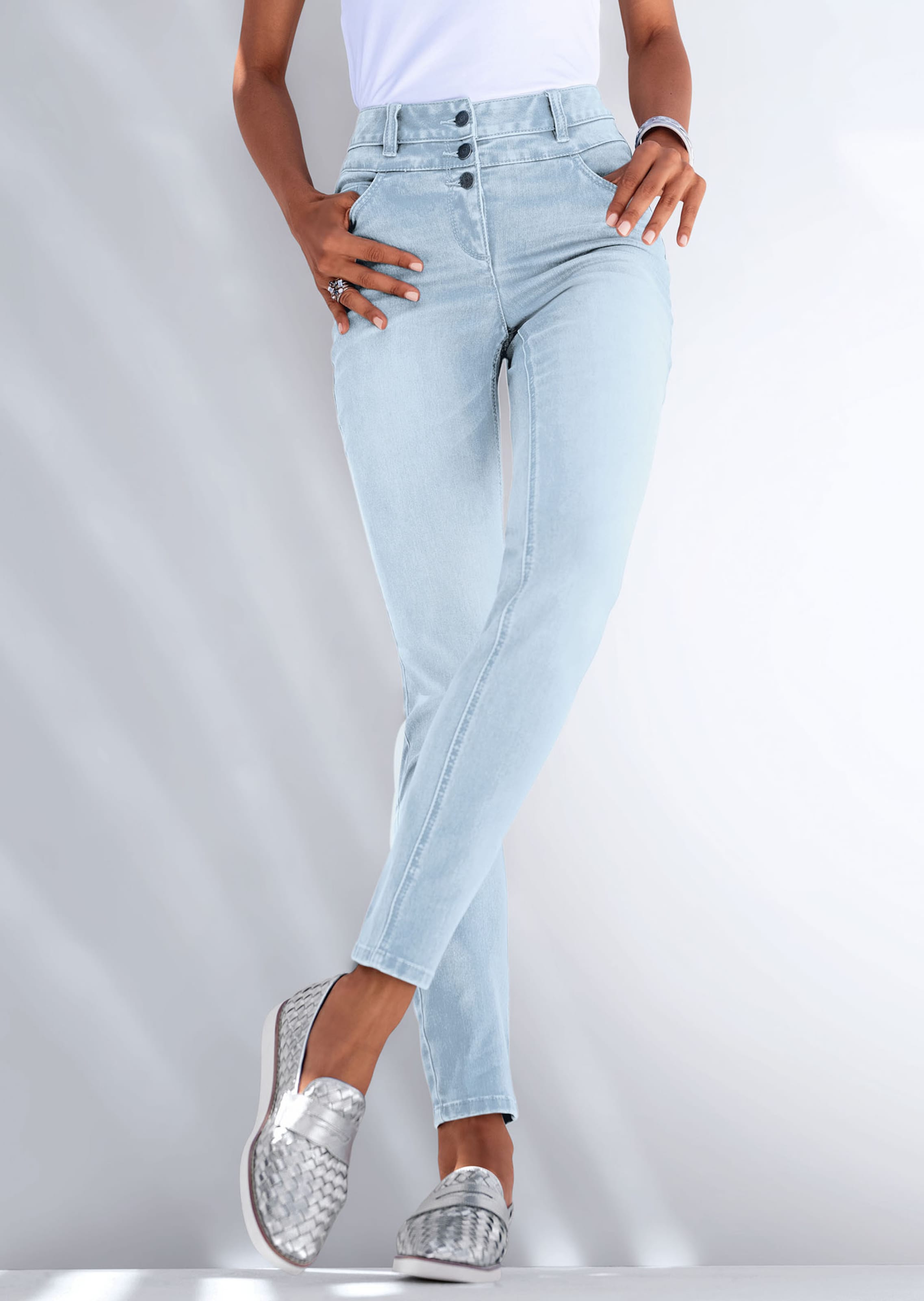 Highwaist-jeans van power-stretch
