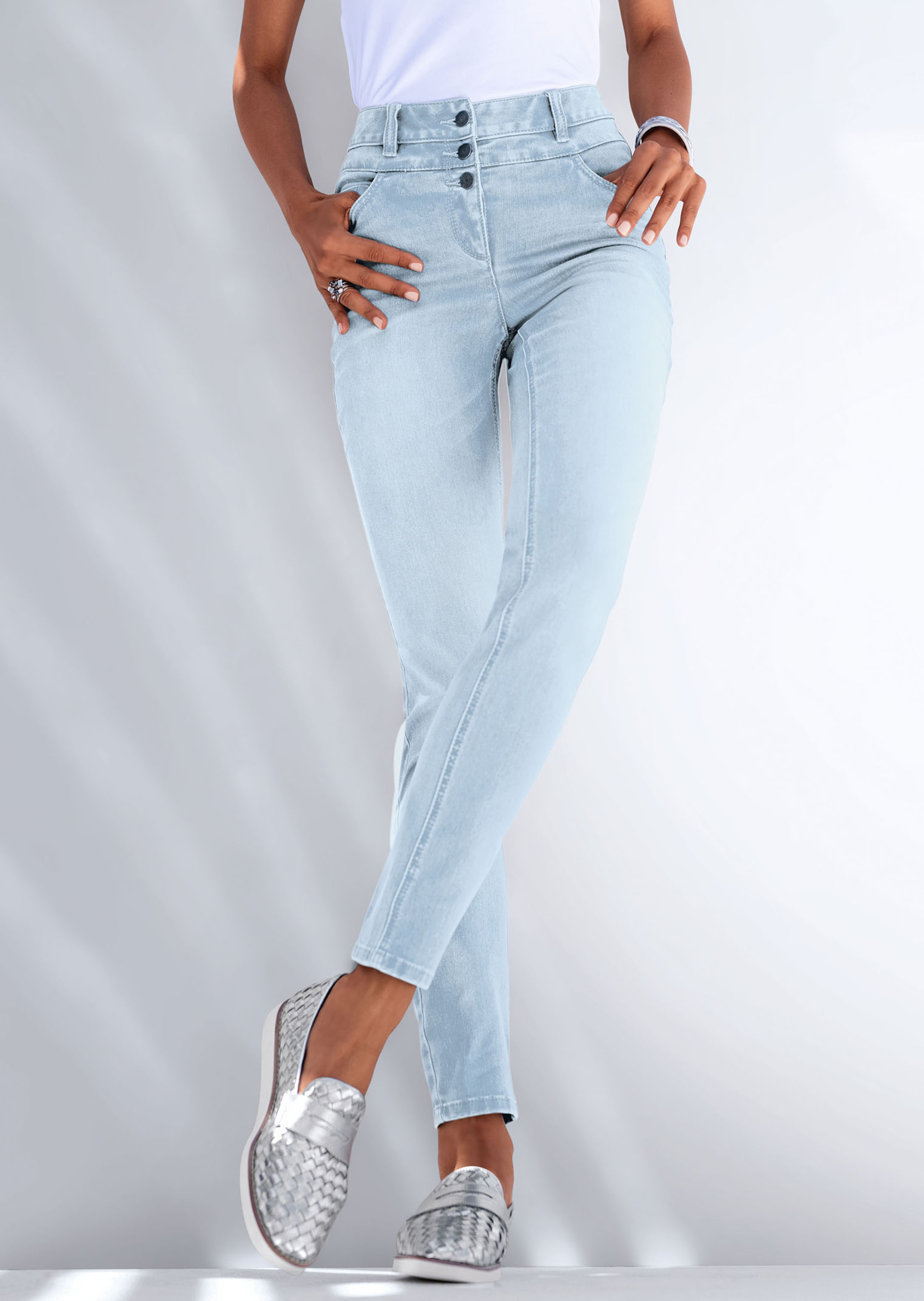 Highwaist-jeans van power-stretch