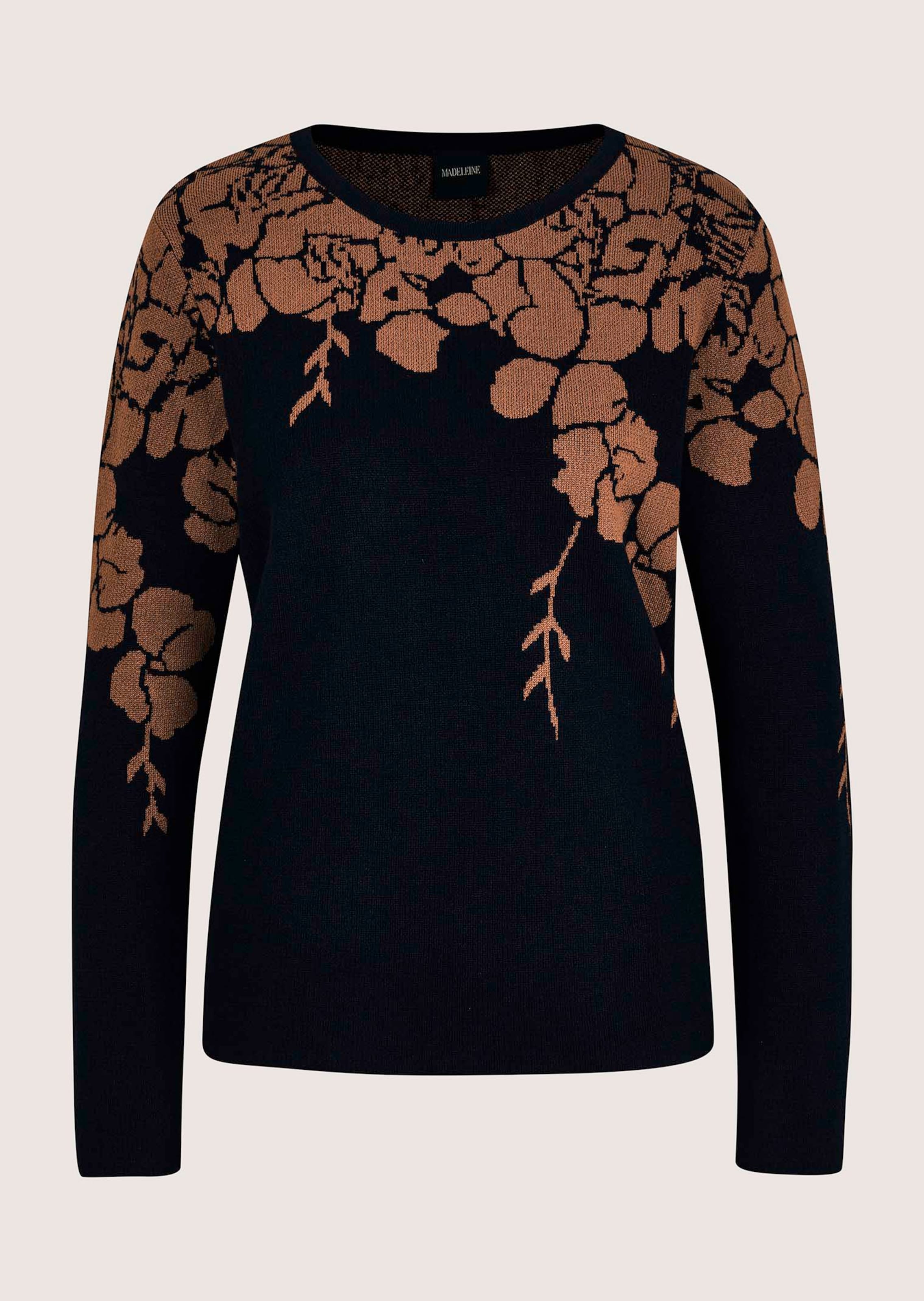 Floral-motif jumper