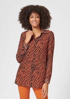 Long-line animal print blouse thumbnail 2