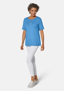 T-Shirt mit Glitzersteinchen-Applikation thumbnail 2