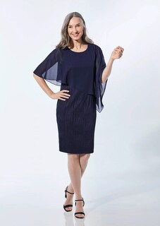Festliches Kleid mit feinem Chiffonüberwurf thumbnail 3