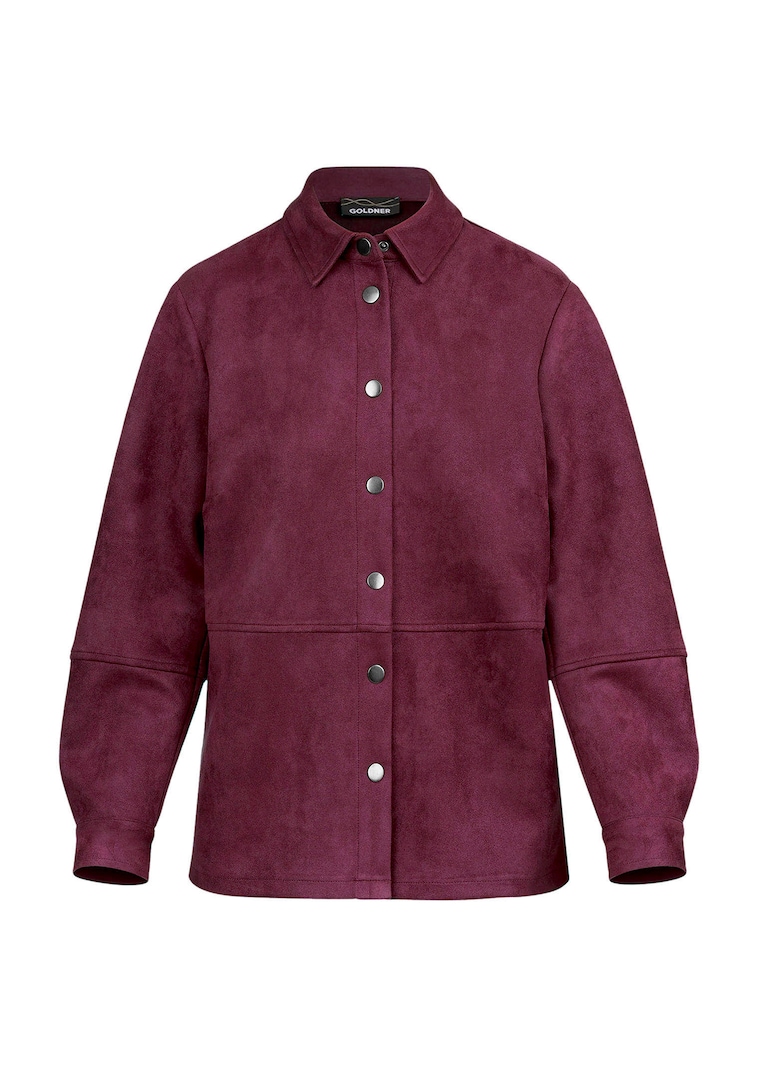 Veste chemisier confortable aspect daim