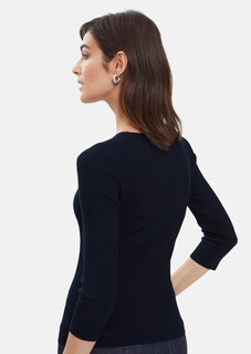 Rippenpullover mit 3/4-Ärmel thumbnail 4