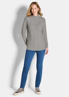 Strickpullover mit Zopfmuster thumbnail 2