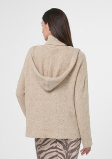 Strickjacke mit Kapuze in Bouclé-Optik thumbnail 4