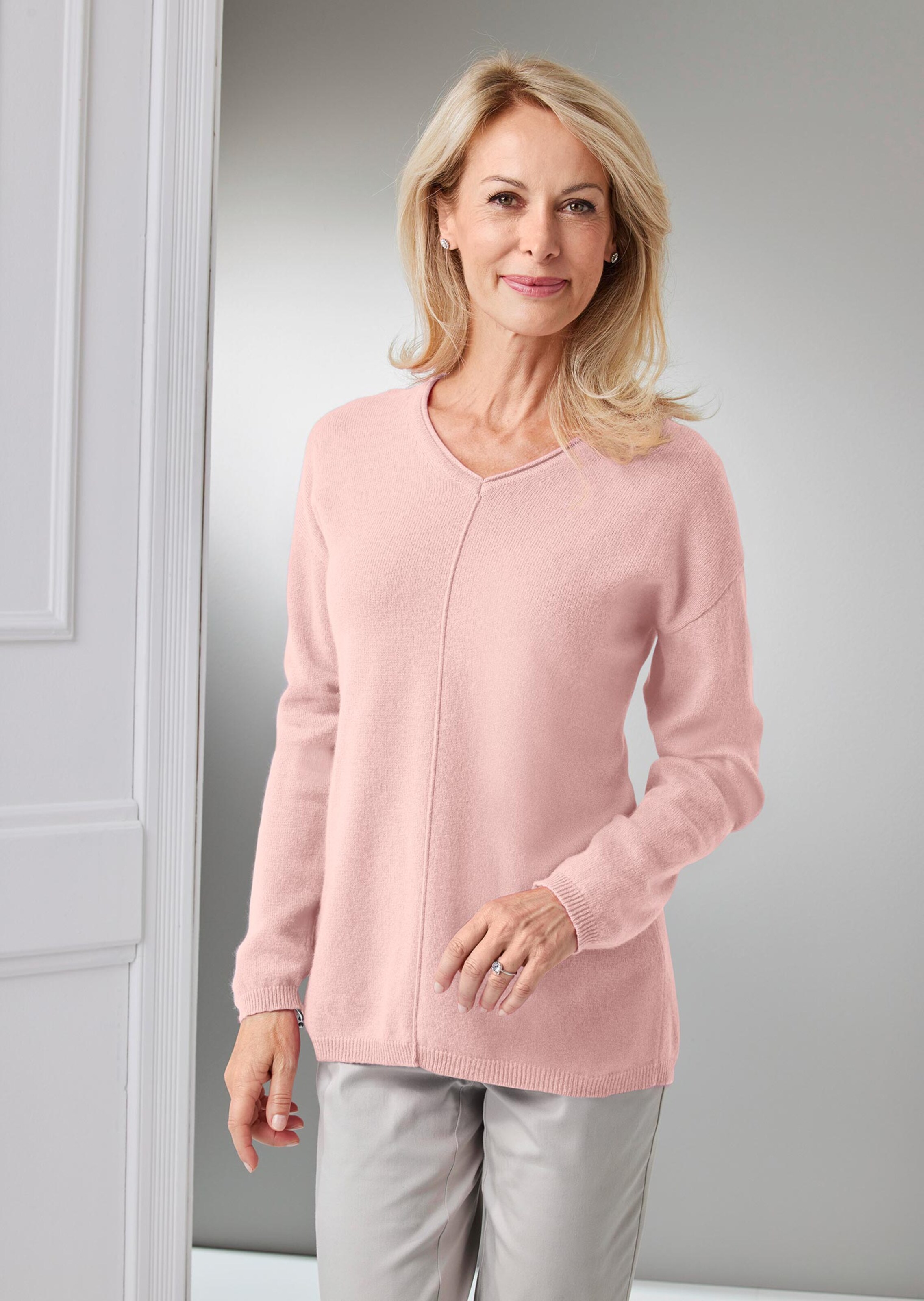 Pullover van kasjmier met V-hals thumbnail 7