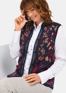 Strickweste mit aufwändigem Jacquardmuster thumbnail 3