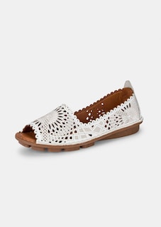Peeptoe-Ballerina aus Leder thumbnail 1