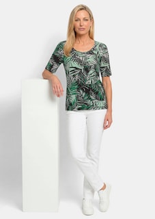 Viskoseshirt mit Palmenprint thumbnail 4