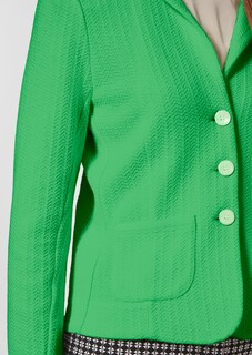 Blazer coupe courte en jersey avec parties structurées très tendance thumbnail 4