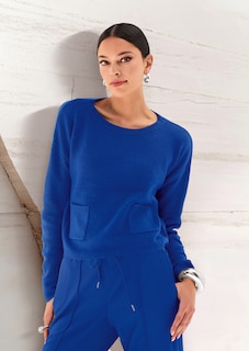 Rundhals-Pullover mit Taschen thumbnail 1