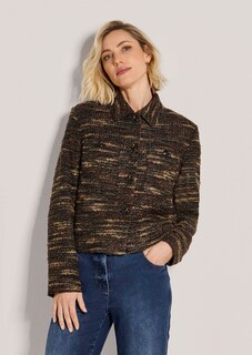 Tweed-Blazer mit Boxy-Cut thumbnail 2