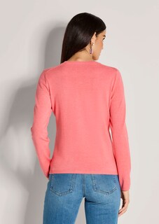 Fine knit crew neck jumper thumbnail 3