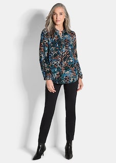 Gedessineerde blouse van chiffon thumbnail 2