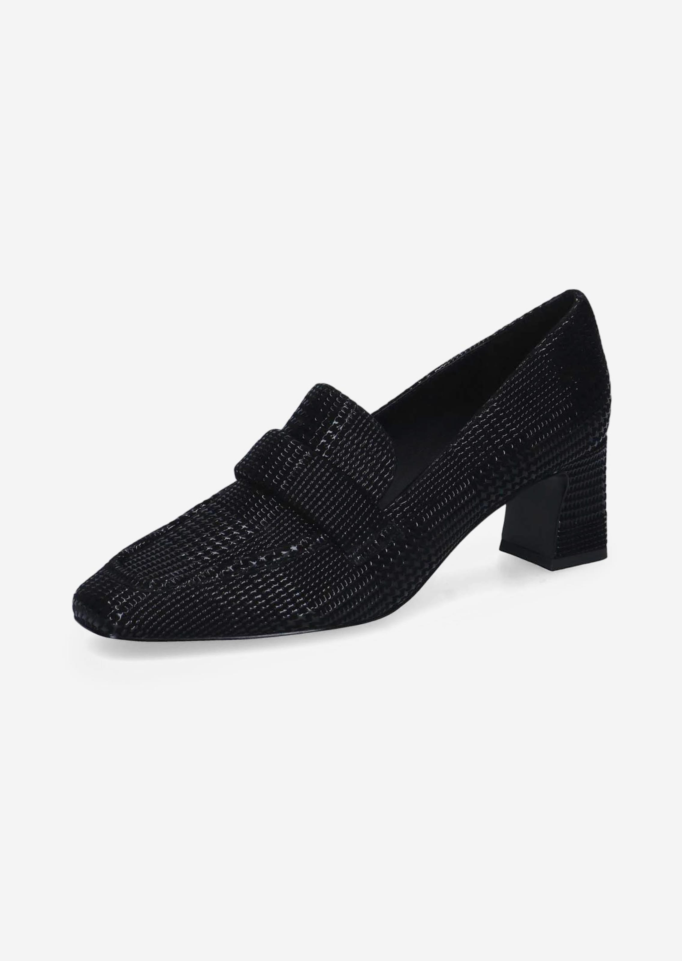 Leren pumps met blokhak