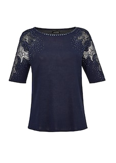 Pull avec empiècements en dentelle et pierres scintillantes thumbnail 7