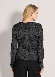 Grobstrickjacke mit Glanzgarn und modischen Knöpfen thumbnail 4