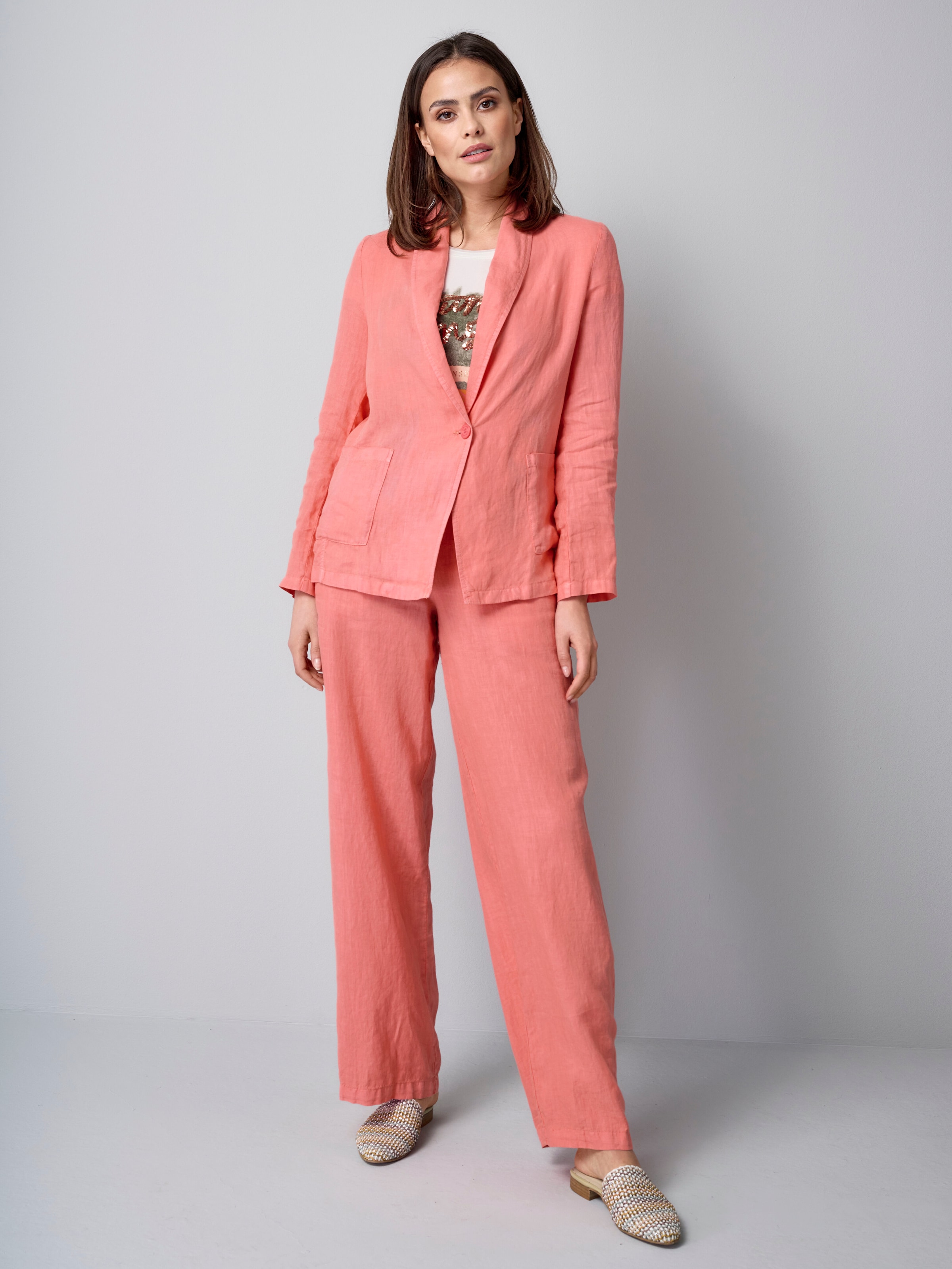 Blazer mit Schalkragen