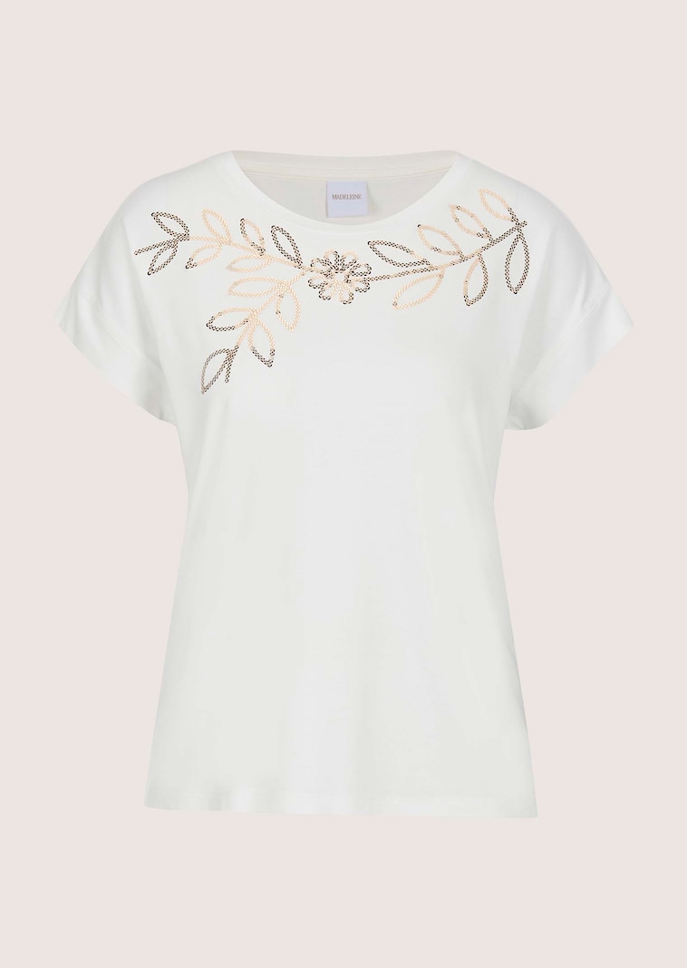 Shirt met paillettenmotief