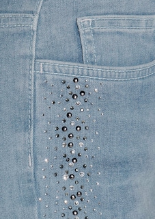 Schlanke 7/8-Jeans mit Glanz-Effekt thumbnail 6