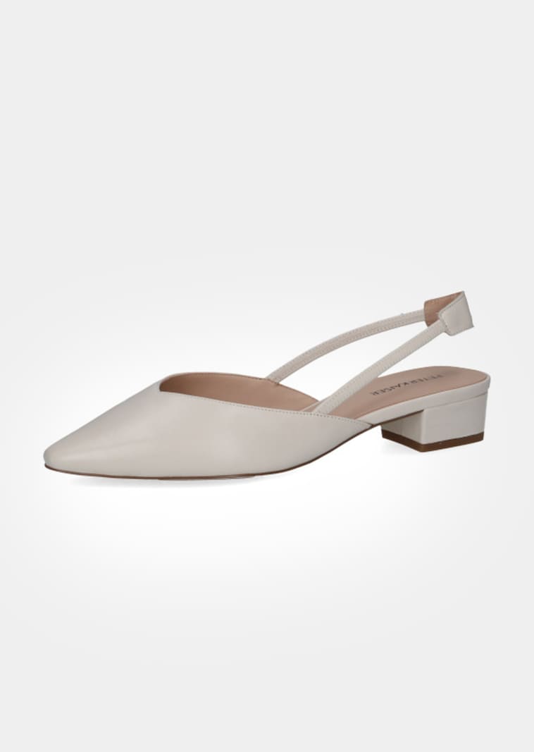 Slingpumps van echt leer