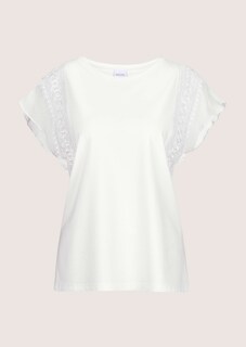 Round-neck top with lace thumbnail 7