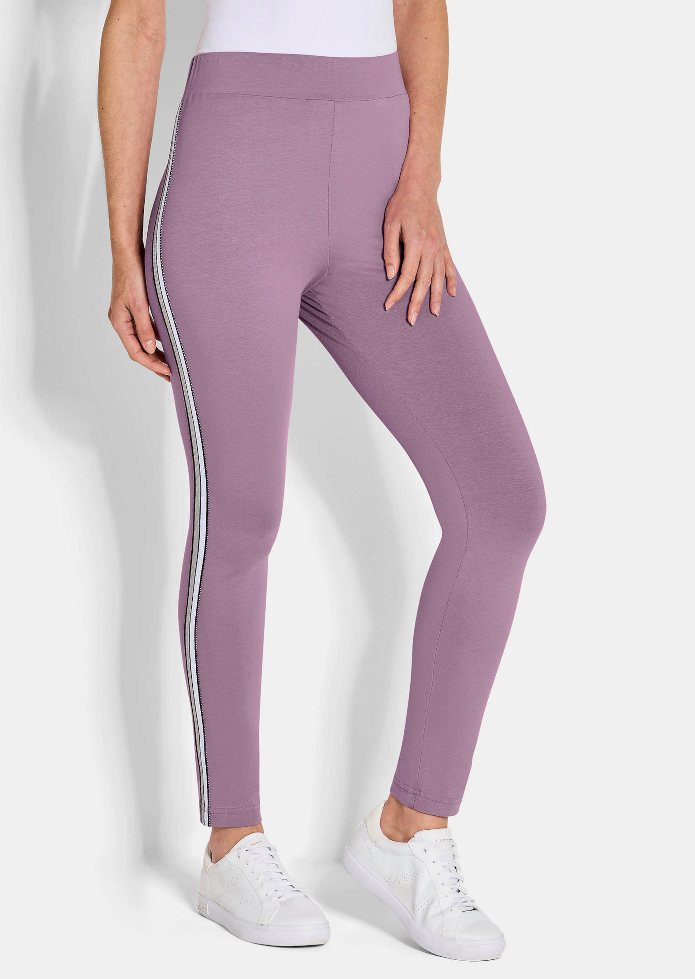Leggings mit Galonstreifen im Doppelpack