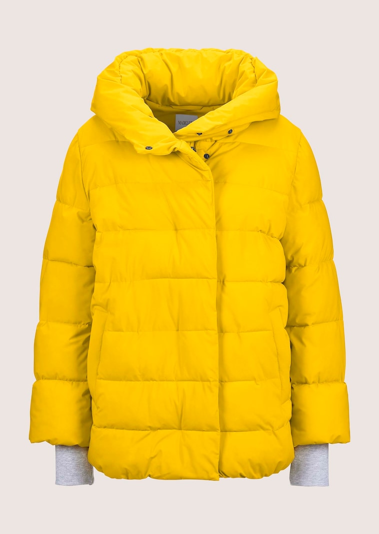 Wattierte Steppjacke mit Volumen-Kragen