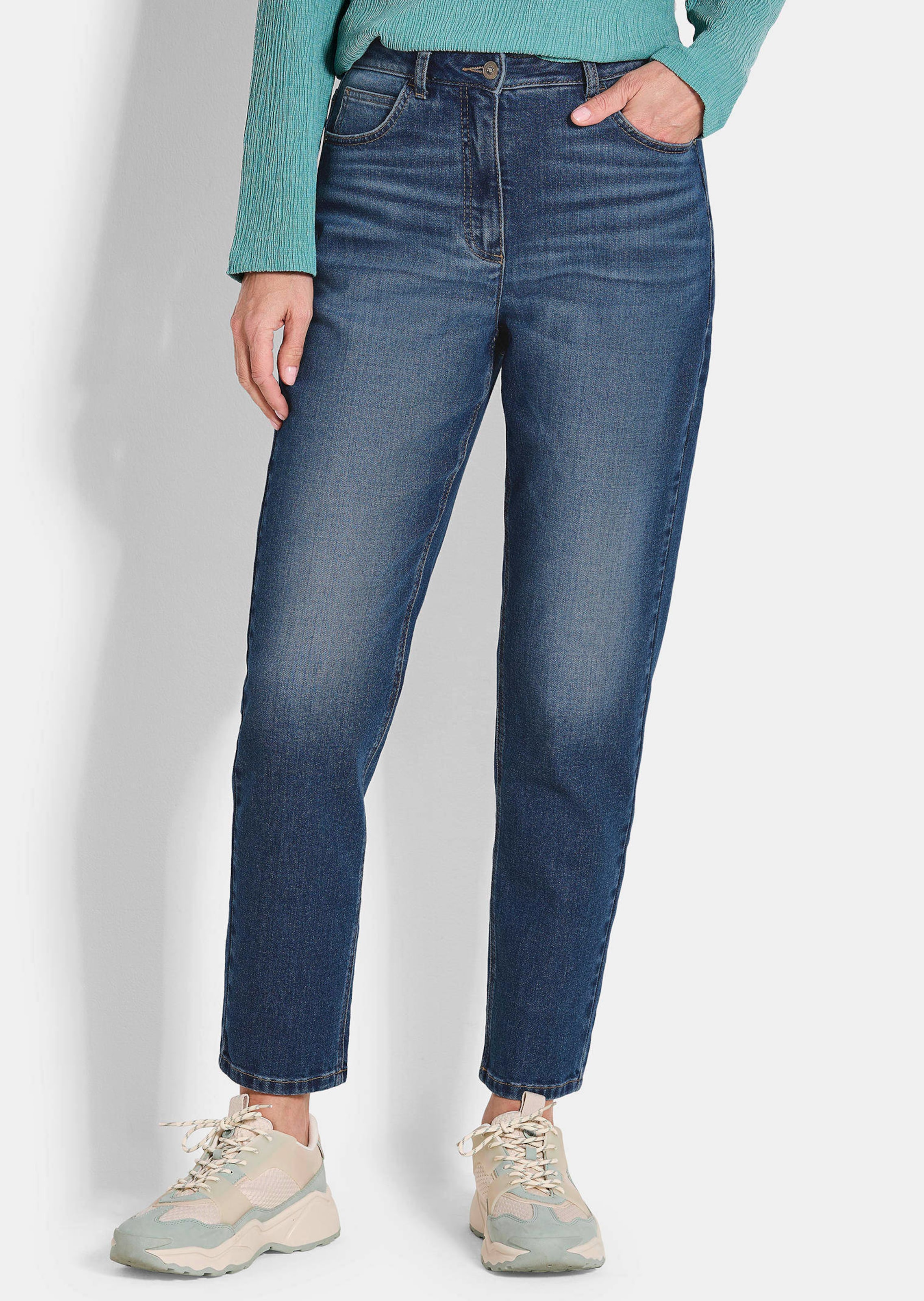 Jean mom SARA en coton stretch