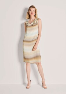Kleid mit Wasserfallkragen und Seide thumbnail 3