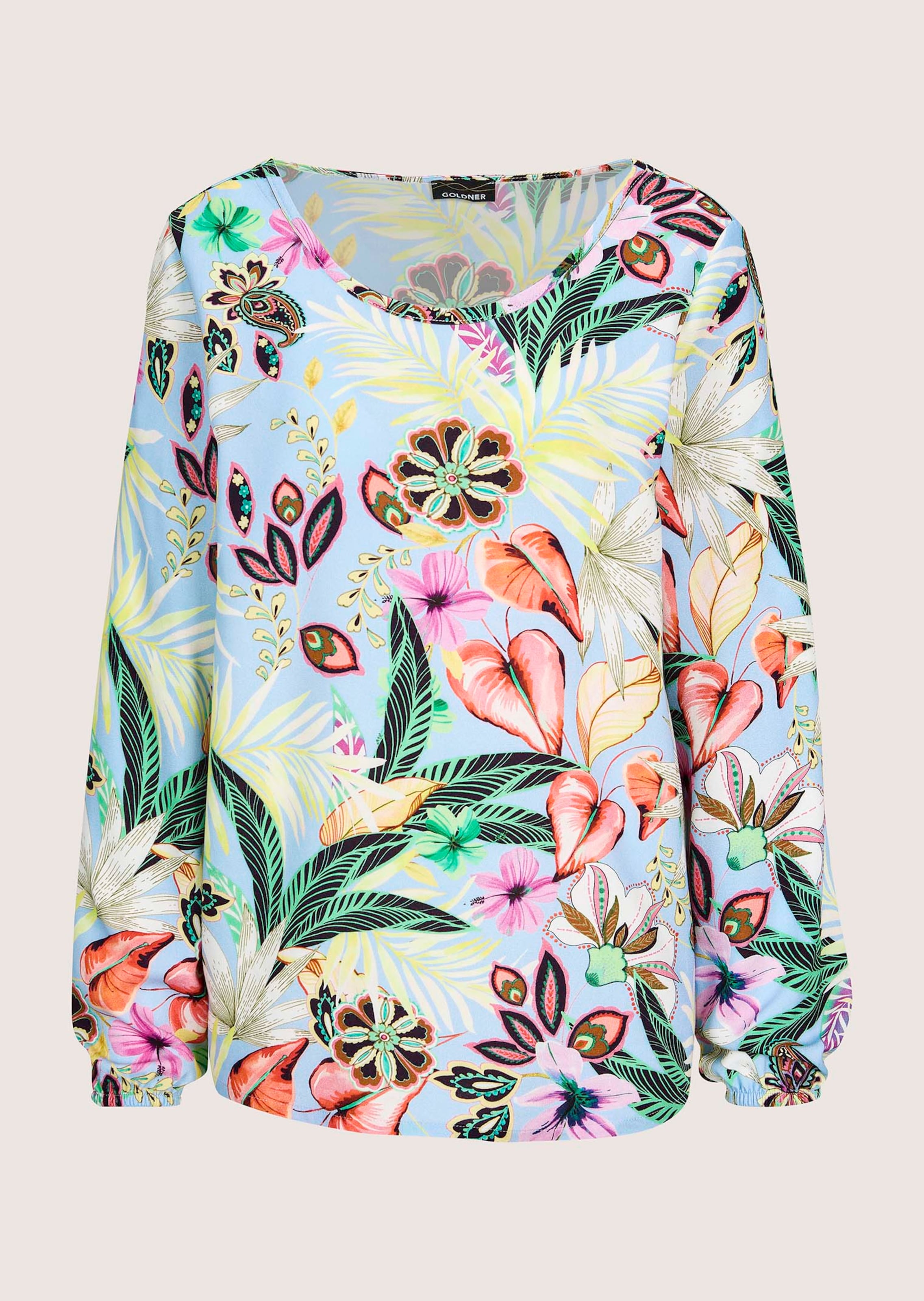 Bluse mit großen Blüten