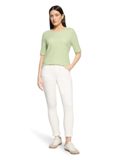 Basic shirt van gestructureerd stretchmateriaal thumbnail 2