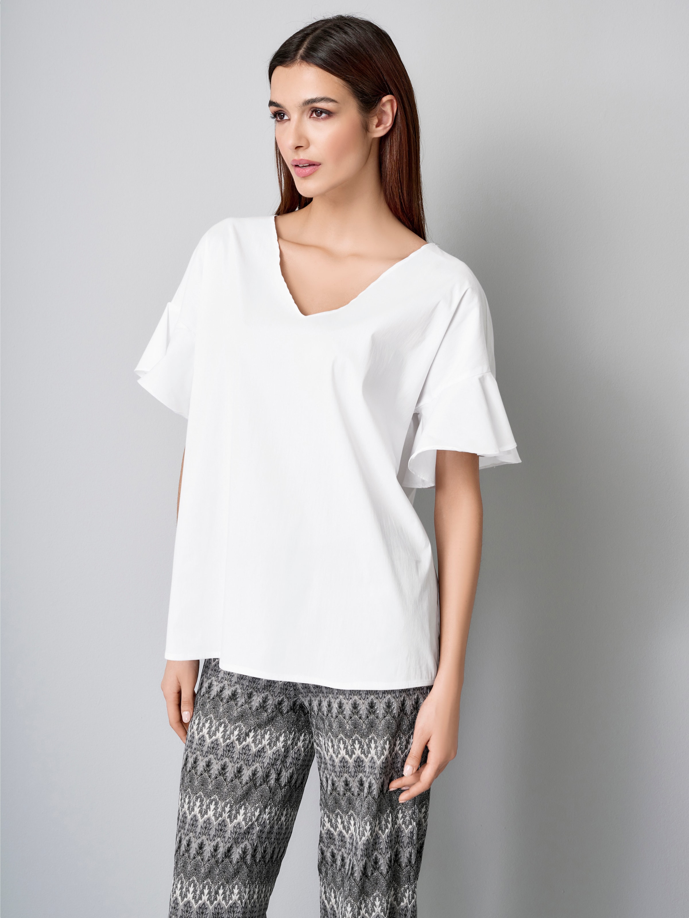 Bluse mit V-Ausschnitt