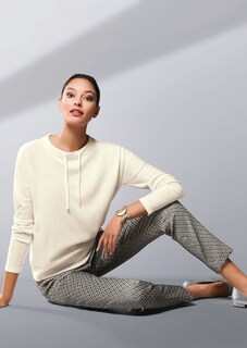 Rundhals-Pullover mit Kordelzug thumbnail 1