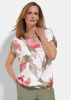 Blouseshirt met een elegant bloemenmotief thumbnail 6
