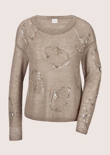 Rundhals-Pullover mit Pailletten thumbnail 7