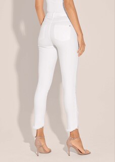 Schlanke Jeans mit Fransensaum thumbnail 4
