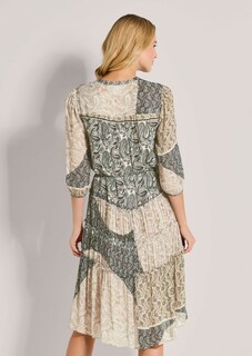 Kragenloses Sommerkleid, durchgehend geknöpft thumbnail 4