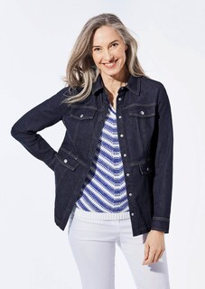 Veste en jean aux détails sport thumbnail 1
