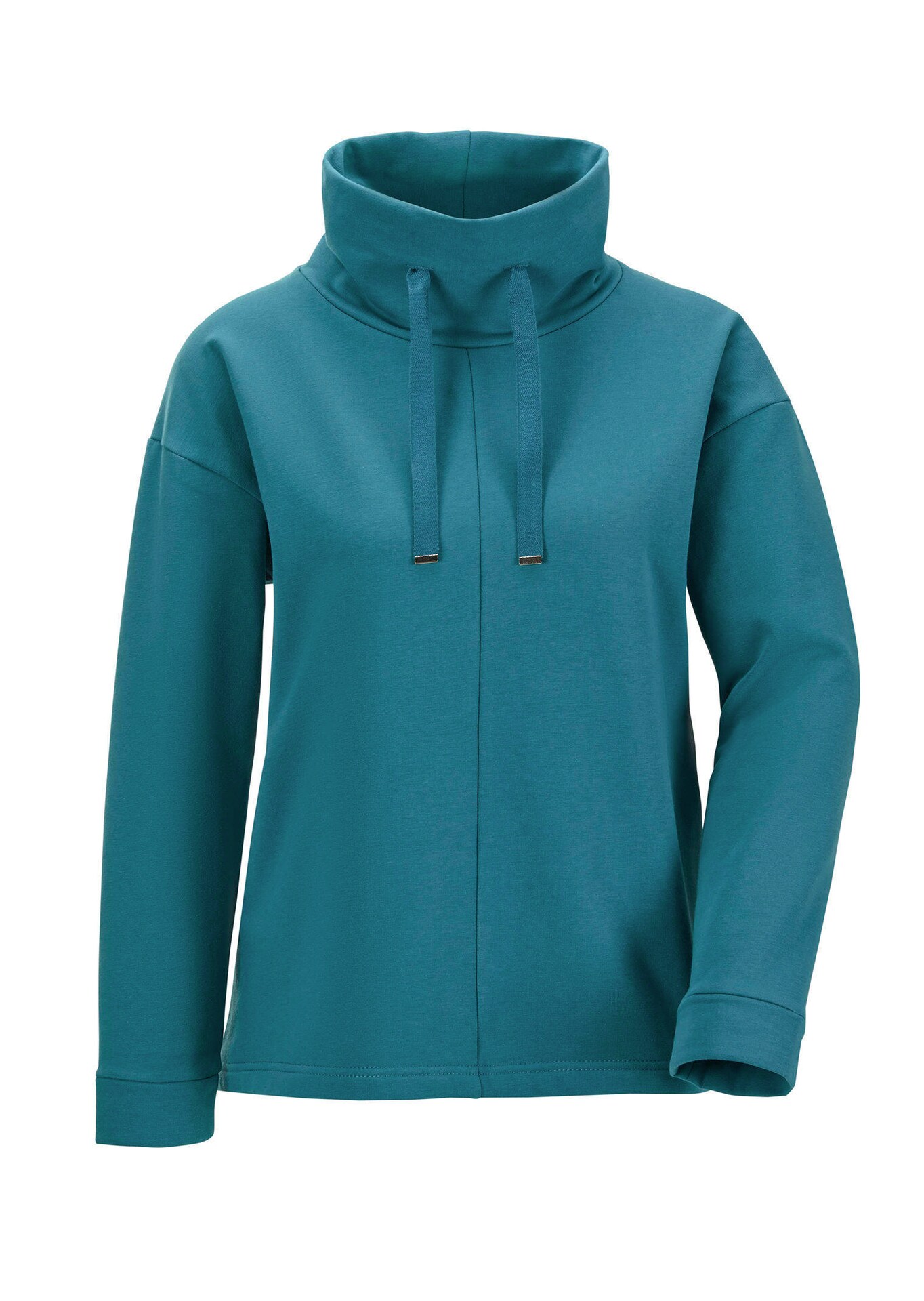 Sweatshirt mit halsfernen Kragen und Tunnelzug