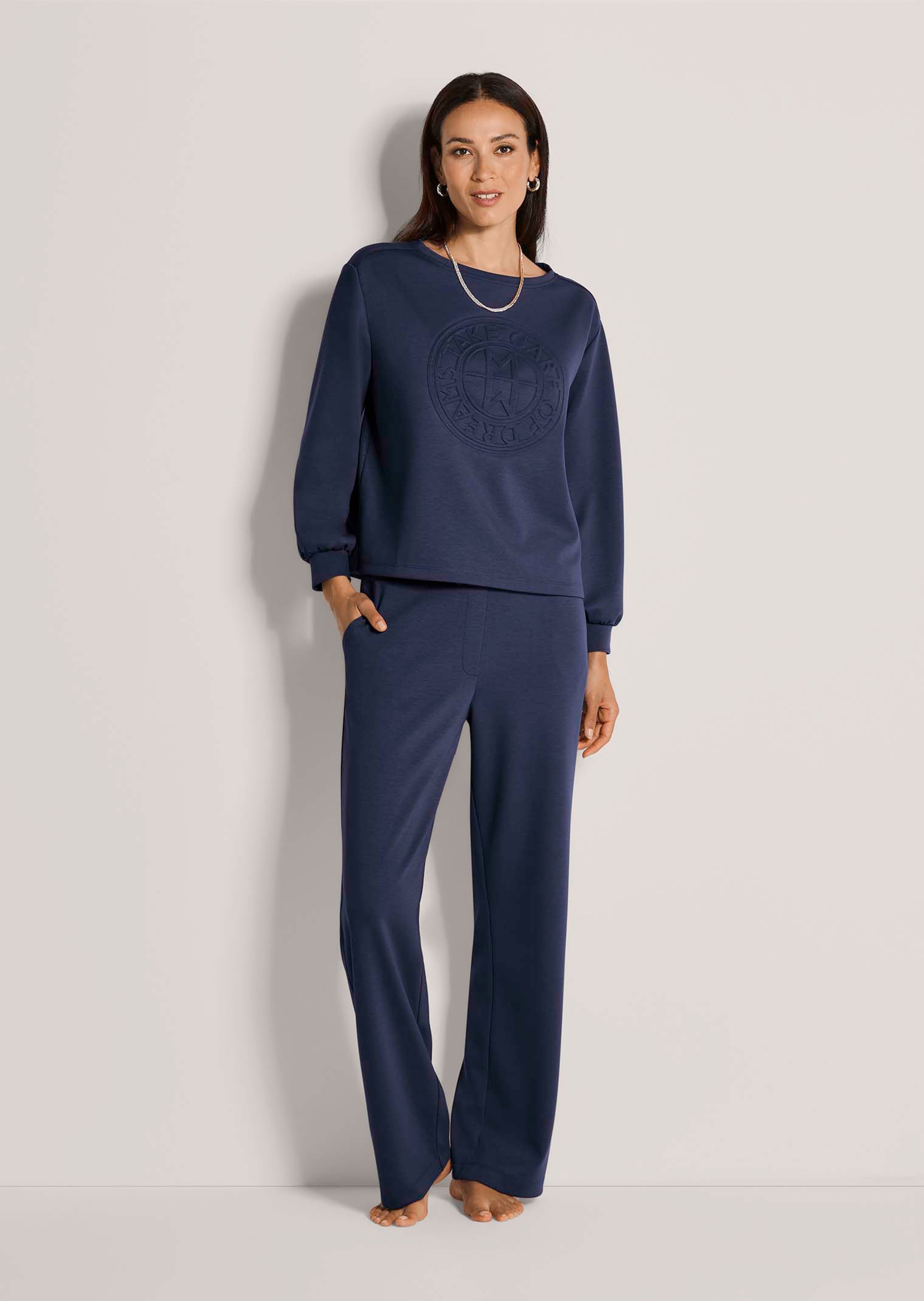 Sweatshirt avec imprimé en relief tendance