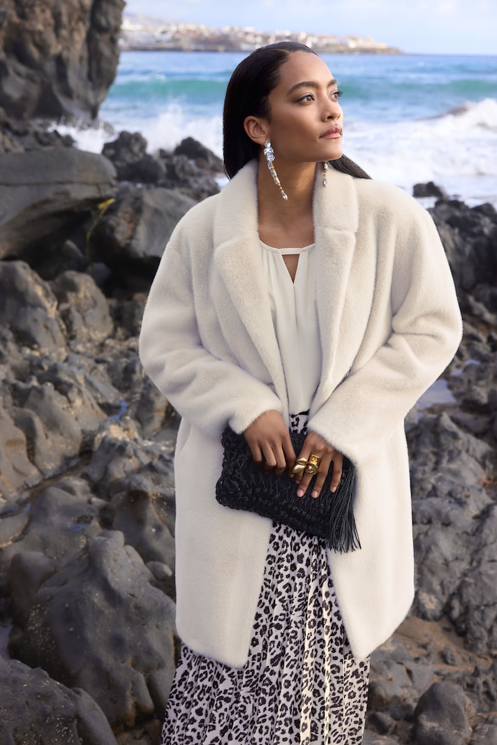 Faux fur coat