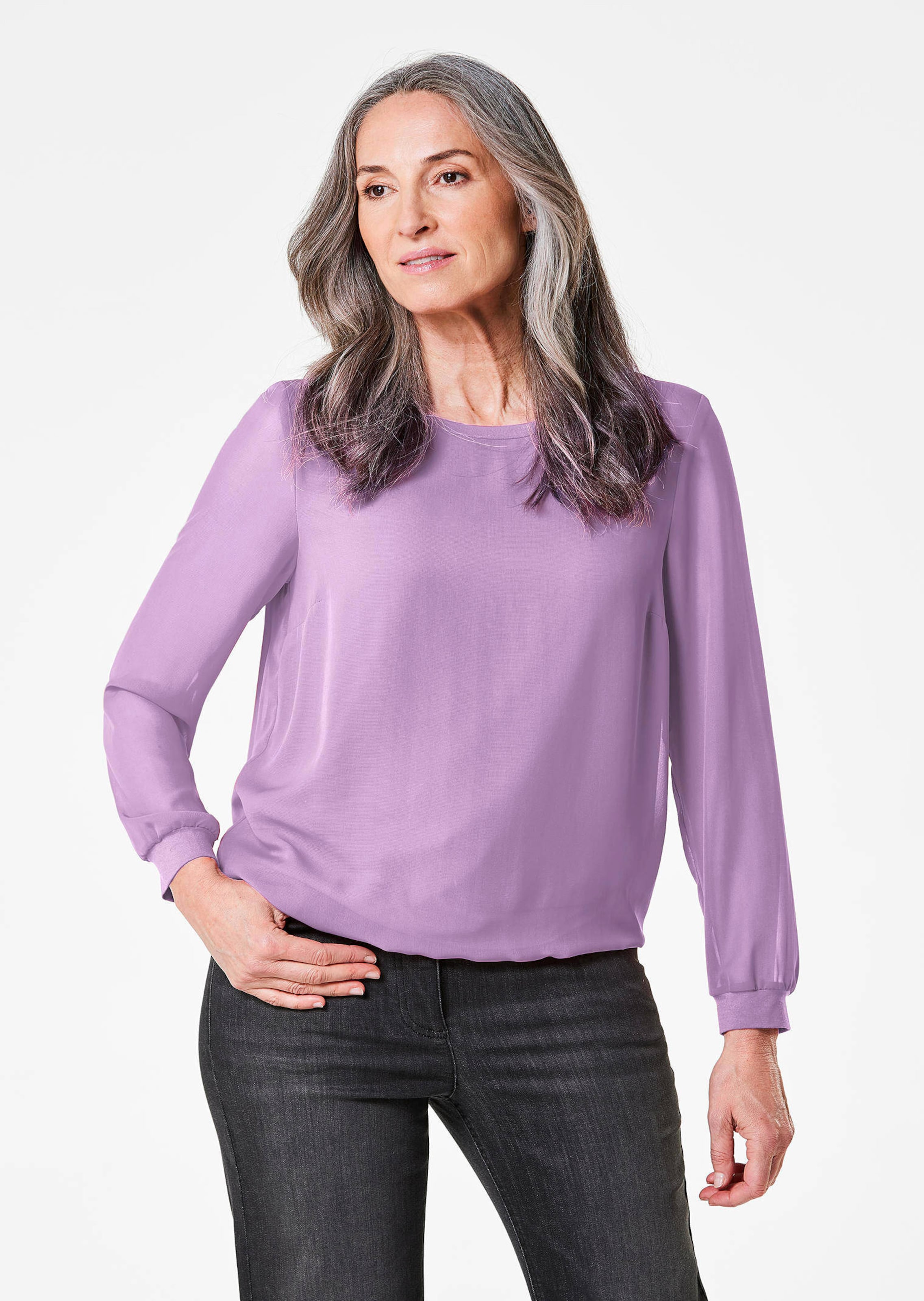 Blouse van luchtig chiffon