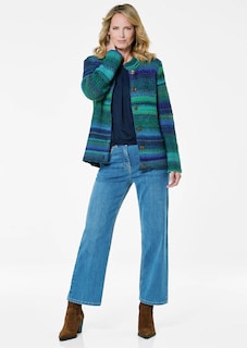 Strickjacke mit Multicolor Ringeloptik thumbnail 2