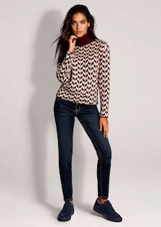 Pull à motif zigzag et col roulé thumbnail 3