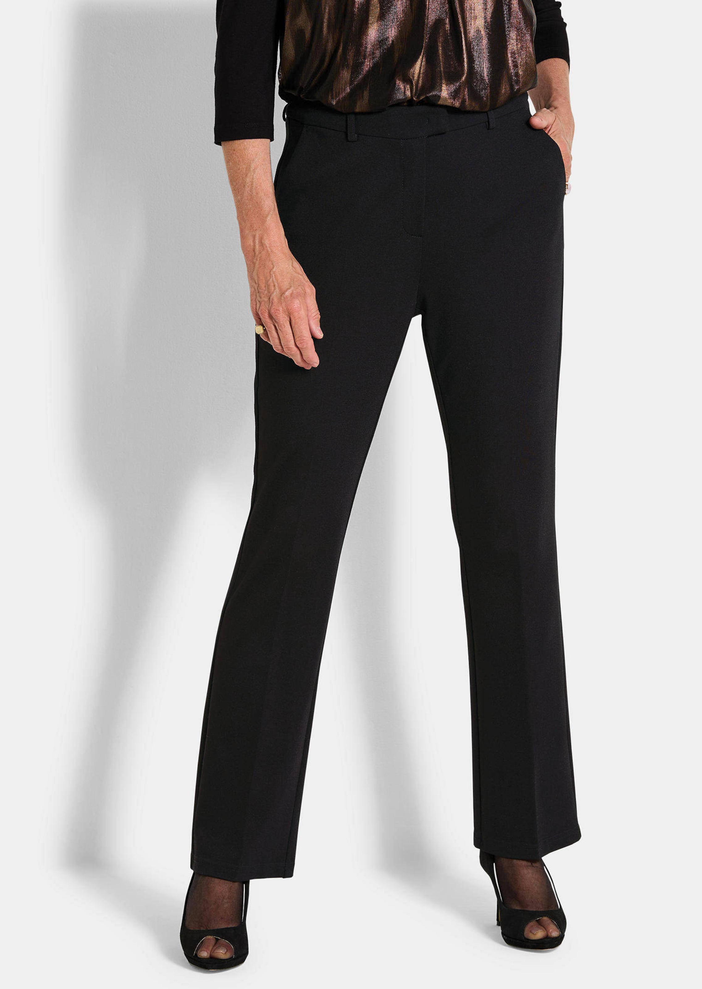 Jersey broek CARLA met uitlopende pijpen