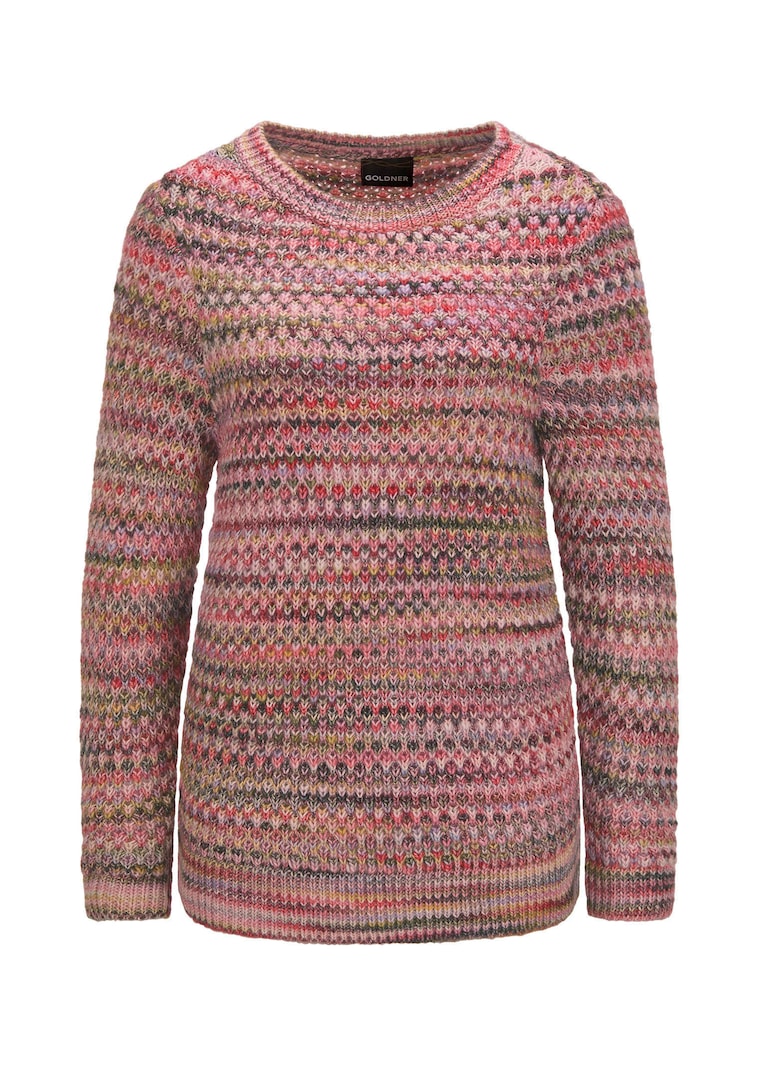 Pull en tricot multicolore