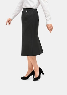 Kreukarme rok met SilverFresh-bewerking en elastische tailleband thumbnail 4