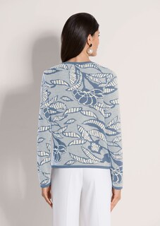 Blazer en maille à imprimé jacquard et zip thumbnail 4